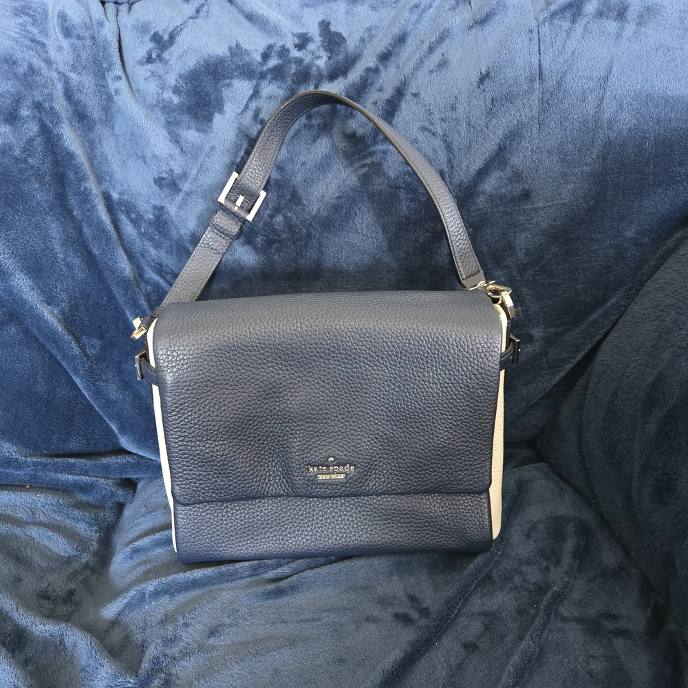 Kate Spade Blue Leather Shoulder Bag